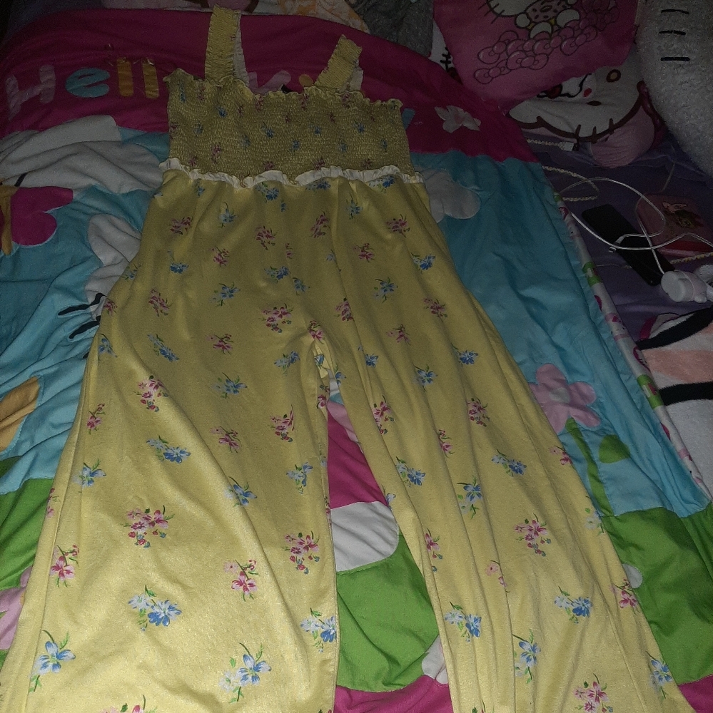 Yellow Floral Jumpsuit